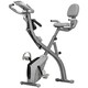 image 1 of HOMCOM 2-In-1 Folding Exercise Bike with 8-Level Magnetic Resistance Grey