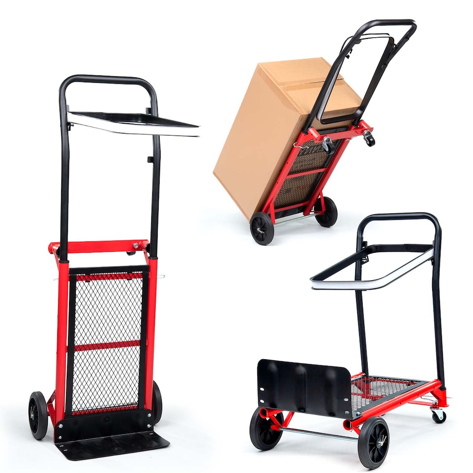 image 1 of Sack Truck Trolley Heavy Duty Multi Purpose Industrial Folding Hand Cart