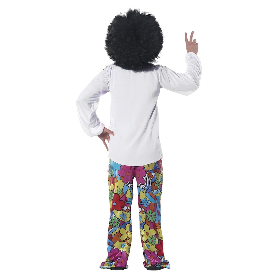 image 1 of Fiestas Guirca Mens Hippie Rainbow Costume Set | Multi | Multicoloured | L | 1