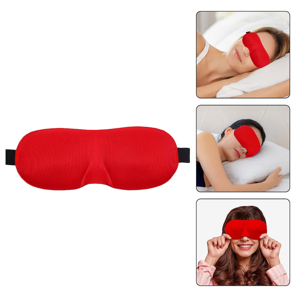 image 1 of 3D Sleep Eye Mask with Adjustable Strap Luxury Blindfold Sleep Mask