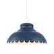 image 4 of Industrial and Modern Petal Design Navy Blue Metal Ceiling Pendant Light Shade | Blue