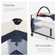 image 3 of Travel Cot Dog - foldable, with changing mat, for children up to 36 months | Blue | blue | 132 x 75 x 104 cm | 1