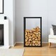 image 2 of Wide Indoor Black Firewood Log Rack