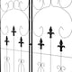 image 8 of Outsunny Set of 2 Metal Trellis for Climbing Plants, Scrolls Design, 45 x 150cm