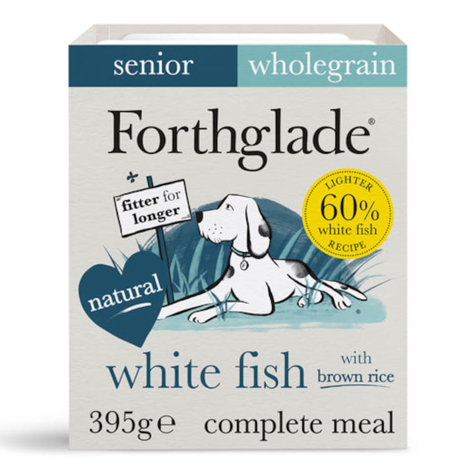 image 1 of Forthglade Wholegrain White Fish, Brown Rice and Vegetables Senior Wet Dog Food - 36 x 395g