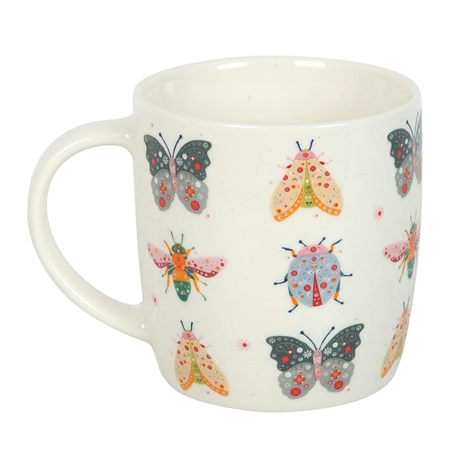 image 1 of Something Different Floral Bug Mug - White/Multicoloured - One Size