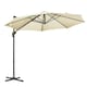 image 1 of Outsunny 3 x 3(m) Cantilever Parasol Garden Umbrella with Base White