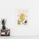 image 4 of Larkspurs Tulip and Scorpion Calligraphy Huge Wall Art Poster Print 24X32"