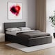image 1 of Vida Designs Lisbon 4ft Small Double Size Ottoman Bed Storage Faux Leather, Black, 120 x 190cm