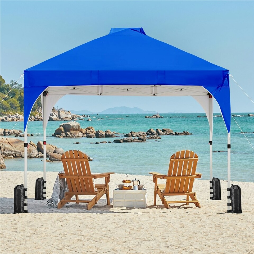 image 1 of Yaheetech 300 cm  × 300 cm Portable Instant Heavy-Duty Canopy Blue