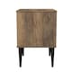 image 3 of Toledo 2 Drawer Compact Bedside Cabinet in White Matt & Vintage Oak (Ready Assembled) | White | White Matt & Vintage Oak