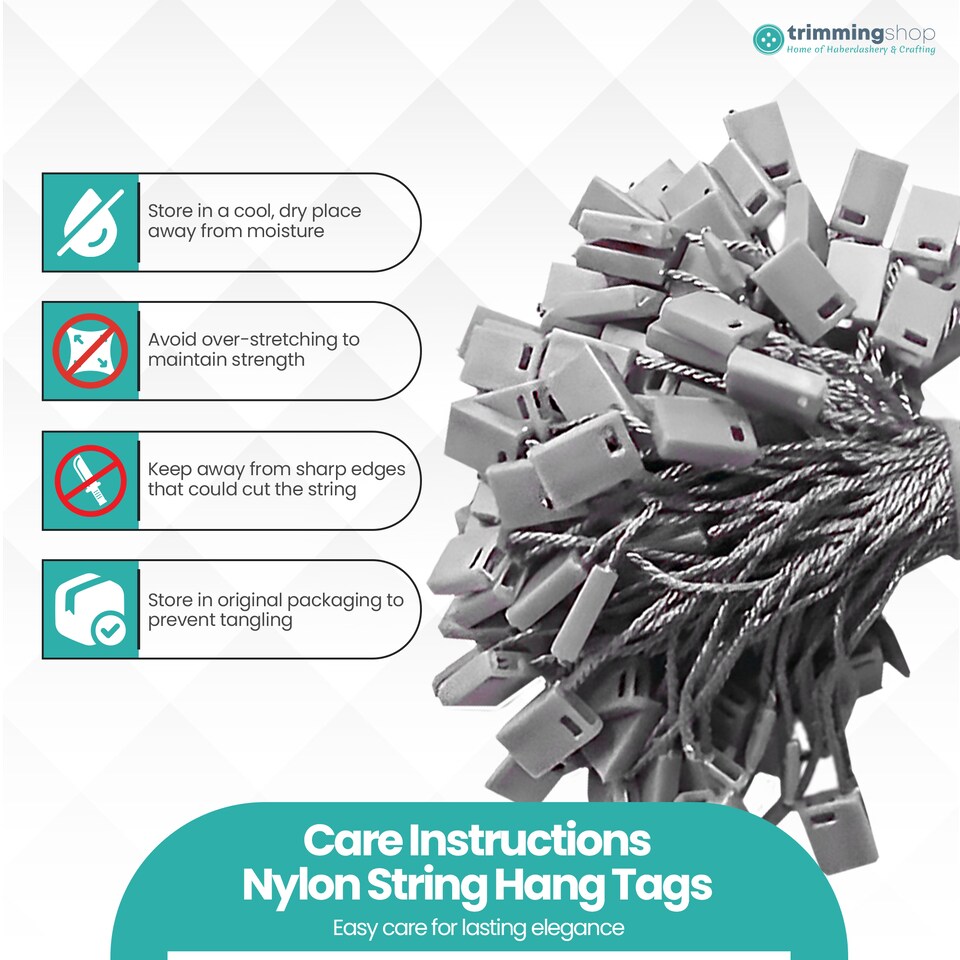 image 1 of 7 Inch Plastic String Tags, Nylon Label Snap Lock - 100pcs