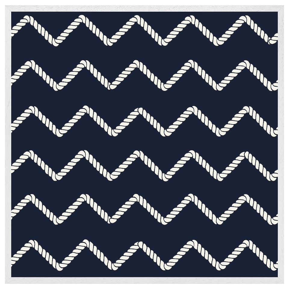 image 1 of Zig zagged rope (Picutre Frame) White | XL