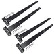 image 1 of 18" (450mm) Heavy Duty T Tee Hinges for Doors + Gates with Fixing Screws 4pc Black