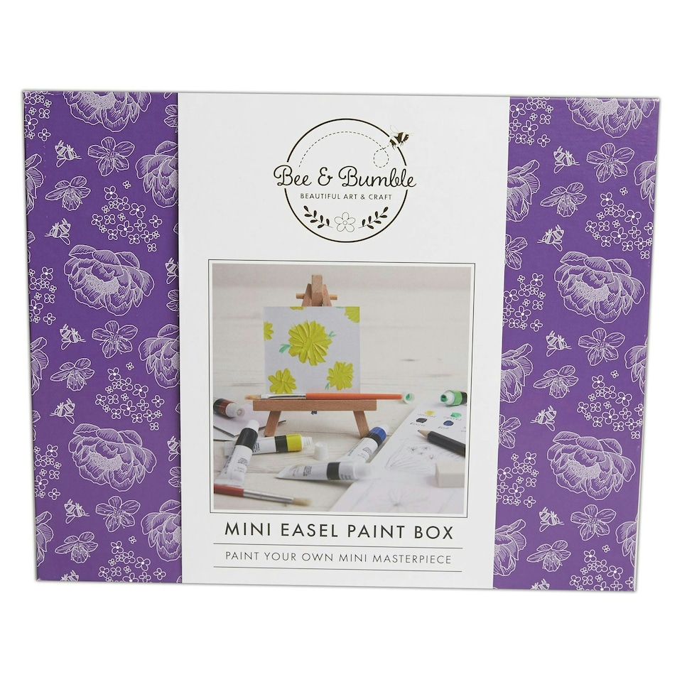 image 1 of Bee & Bumble Mini Easel Paint Box, Multicoloured, Single Craft Kit