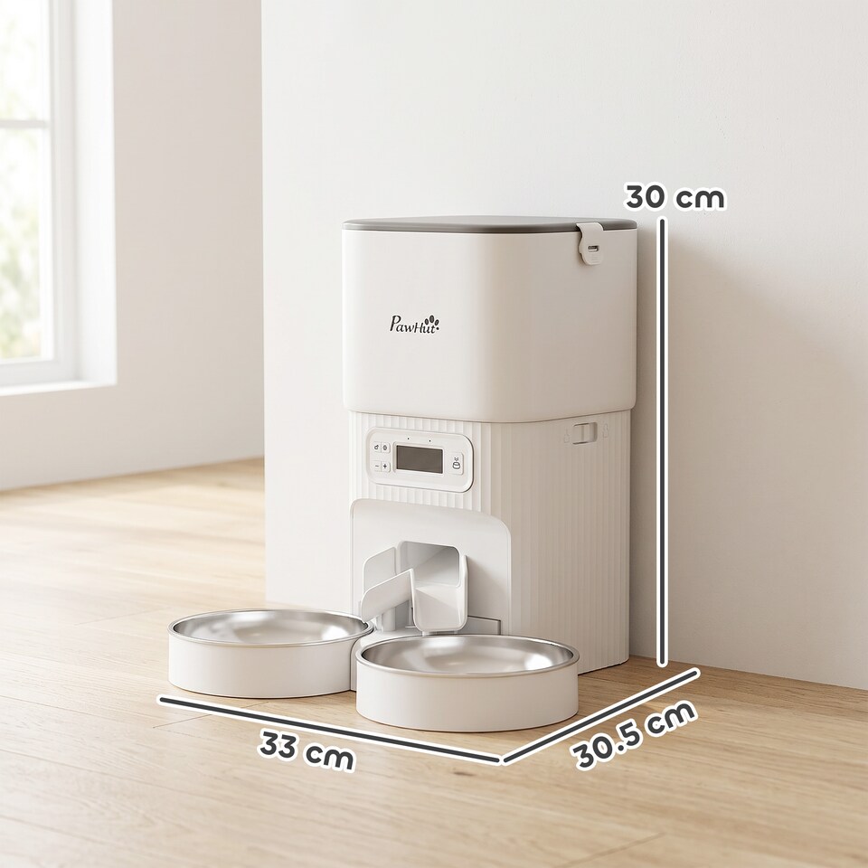 image 1 of PawHut Automatic Cat Feeder Timed Portion Control 4L