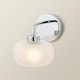 image 4 of ValueLights Amaia Chrome IP44 Frosted Ribbed Glass Wall Light | Chrome
