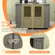 image 5 of PawHut Dog Crate Kennel Cage for Extra Large Dog, Indoor End Table, Grey