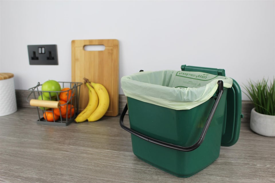 image 1 of The Caddy Company 7 Litre Compostable Food Waste Bin Bags - 4 Rolls