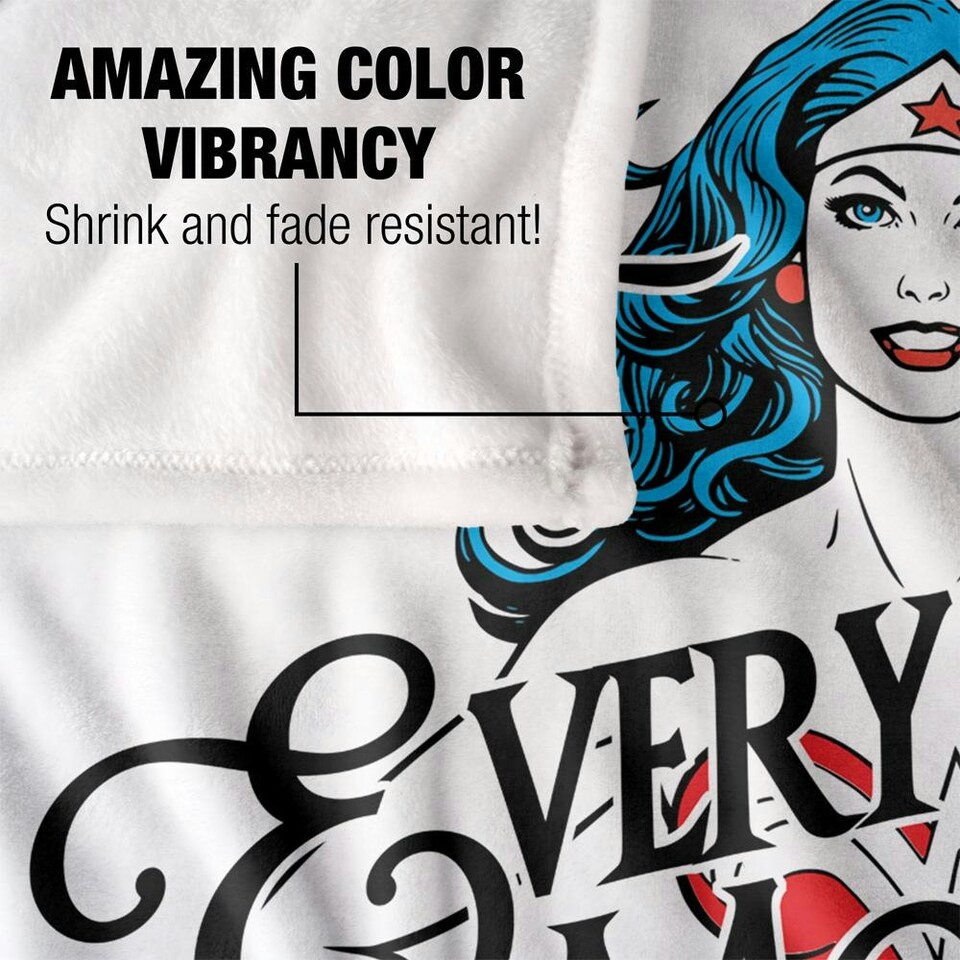 image 1 of Justice League Every Mom Is Wonder Woman Blanket - Multicoloured - One Size