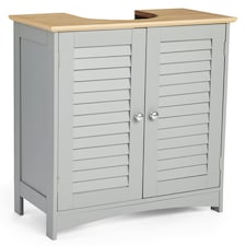 VonHaus Shrewsbury Grey Under Sink Bathroom Cabinet