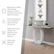 image 5 of Furniturebox Giovani Modern Grey White Halo High Gloss Glass Console Table