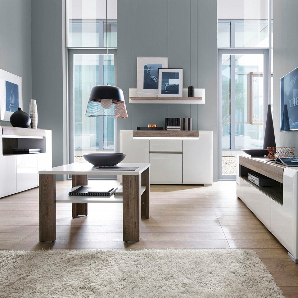 image 1 of Toronto 3 Door Sideboard with open shelving (inc. Plexi Lighting)
