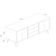 image 7 of Augusta White, Medium Sideboard With 2 Doors, 3 Drawers White