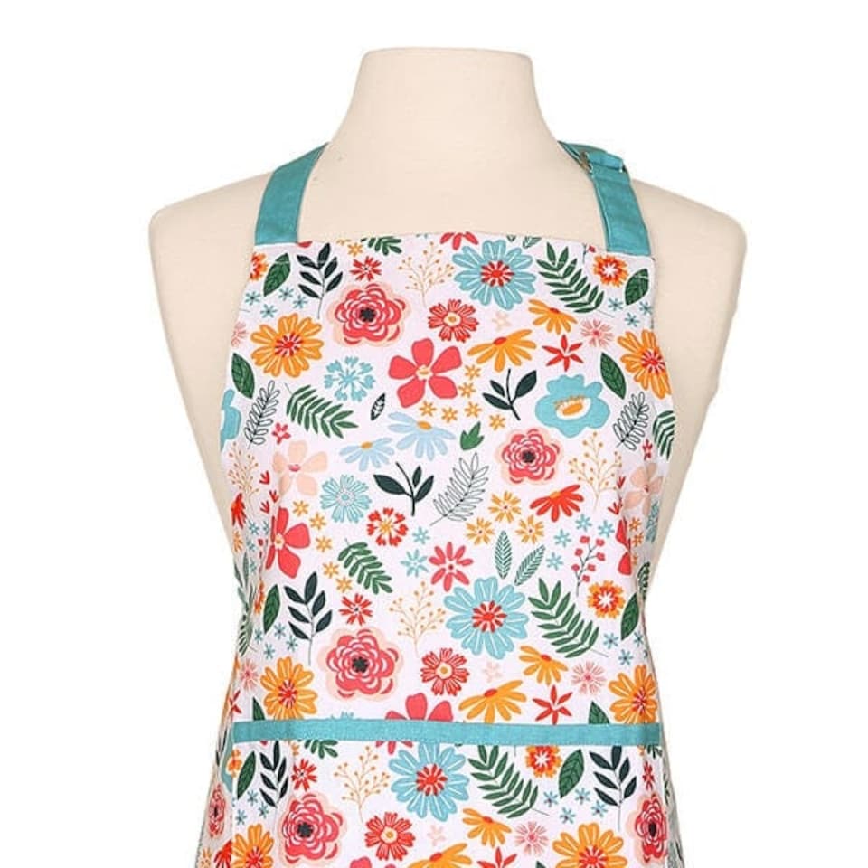 image 1 of RHS Cottage Garden Organic Cotton Adult Apron Multi