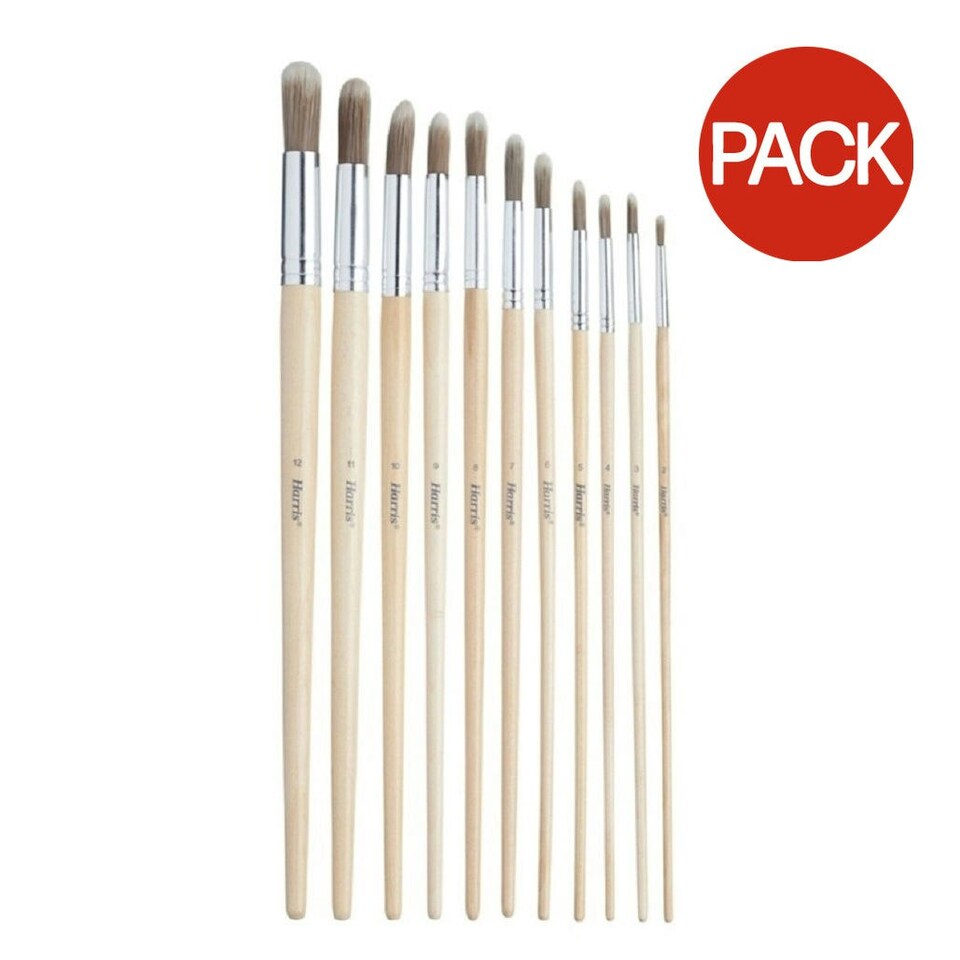image 1 of Harris Seriously Good Round Artist Paint Brush Set (Pack of 11) - Beige - One Size
