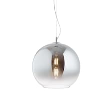 Discovery Fade 1 Light Small Globe Ceiling Pendant Chrome, E27