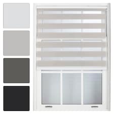 Day and Night Zebra Roller Blind 160cm Wide x 165cm Long | Grey | Grey