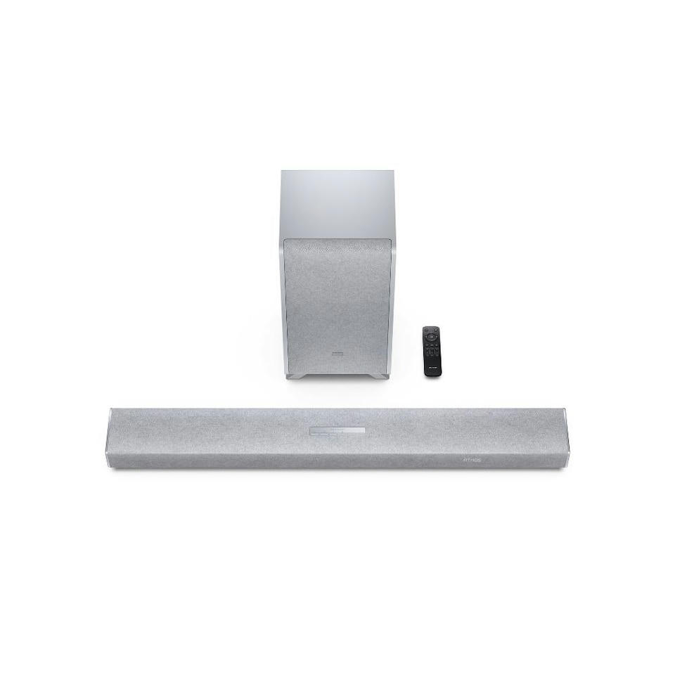 image 1 of SHARP HT-SBW53121(SL) Q 3.1.2 Dolby Atmos / DTS:X Soundbar with Wireless Subwoofer - Silver