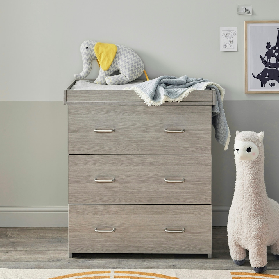 image 1 of Babymore Caro Mini 3 Piece Room Set - Grey Wash