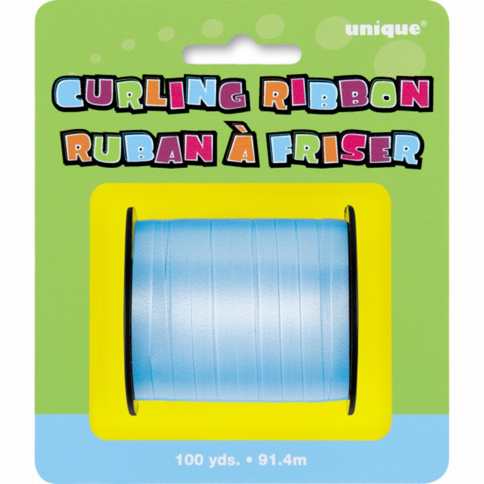 image 1 of Light Blue Curling Ribbon - 100 yd / 91.4m