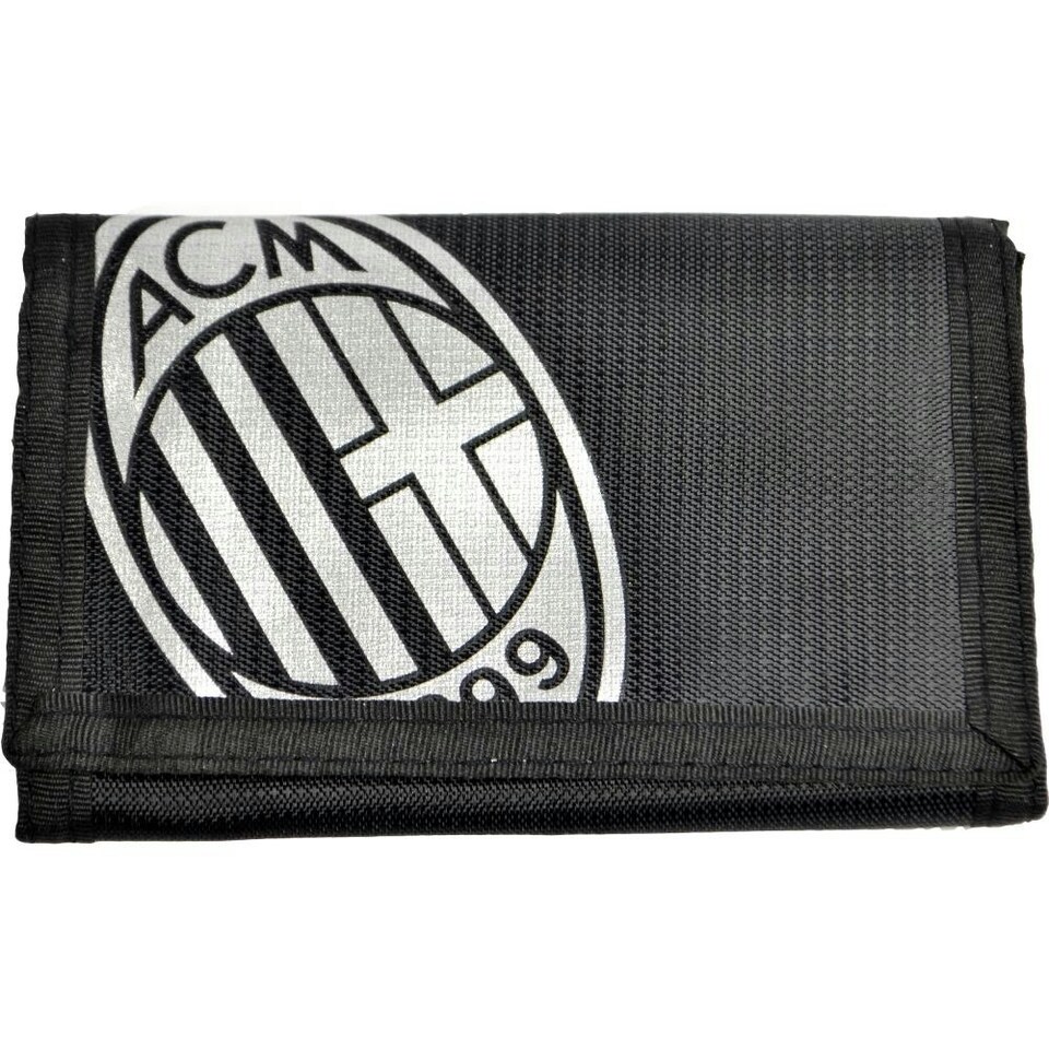 image 1 of AC Milan Official Football Tri-Fold Wallet - Black/White - One Size