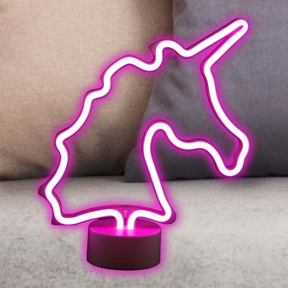 image 1 of PMS Unicorn Neon Light Battery Powered Multi-coloured - 28cm x 59cm