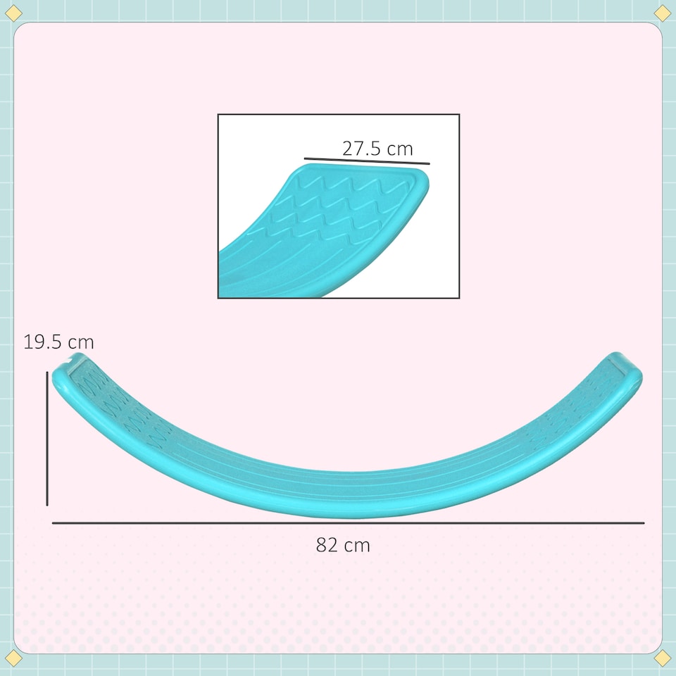 image 1 of ZONEKIZ Kids Wobble board, Montessori-Inspired Toy for 3-6 Years, Blue