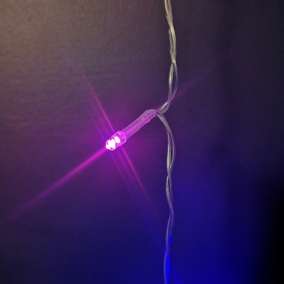 image 1 of 20m Multi Function Battery Operated Rainbow LED Fairy Lights Christmas Decoration with Timer