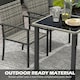 image 5 of Outsunny Rattan Garden Furniture for 4, Dining Table and Chairs, Mixed Grey