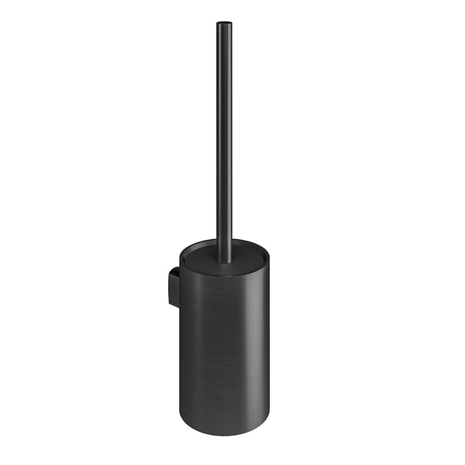 image 1 of Cosmic Toilet Brush Holder with Double-Threaded Screws and Durable Metal, Black