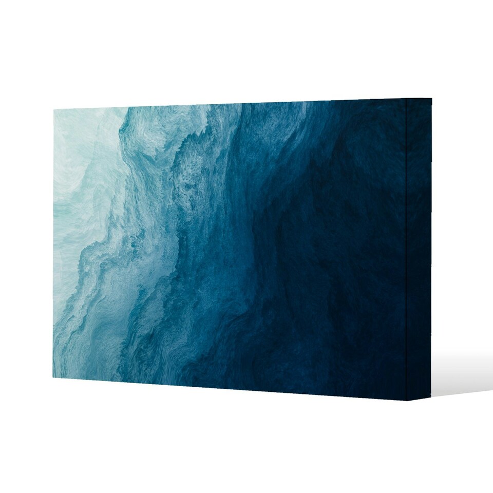 image 1 of abstract blue liquid fluid (Canvas Print) 61 x 41 x 4cm