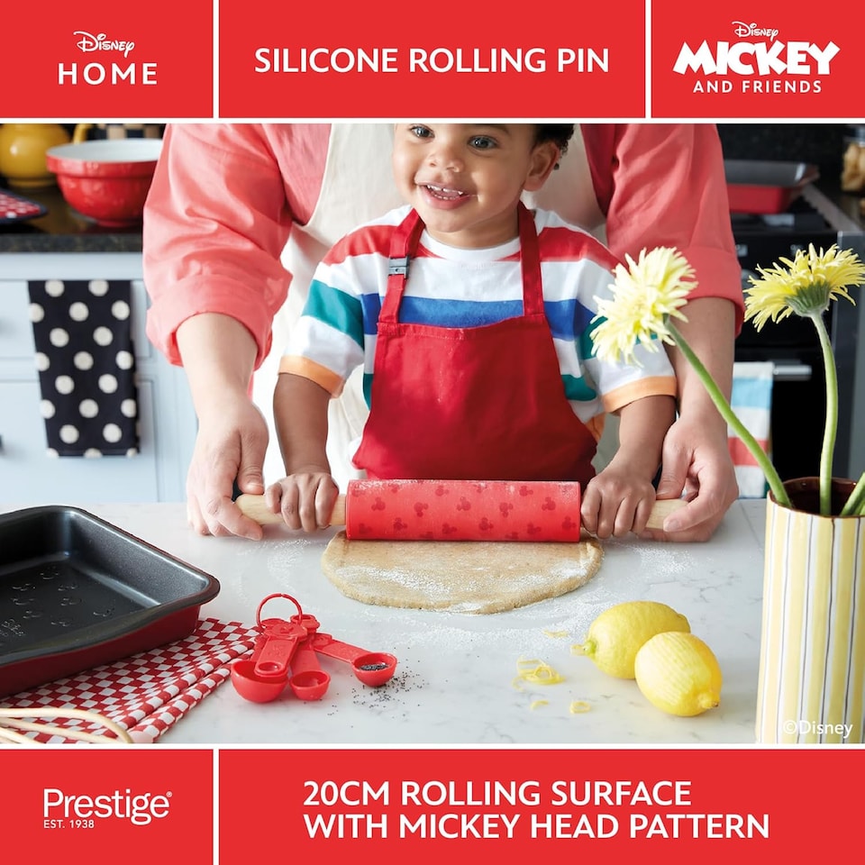 image 1 of Prestige X Disney Bake With Mickey Kitchen Utensils Set - Red