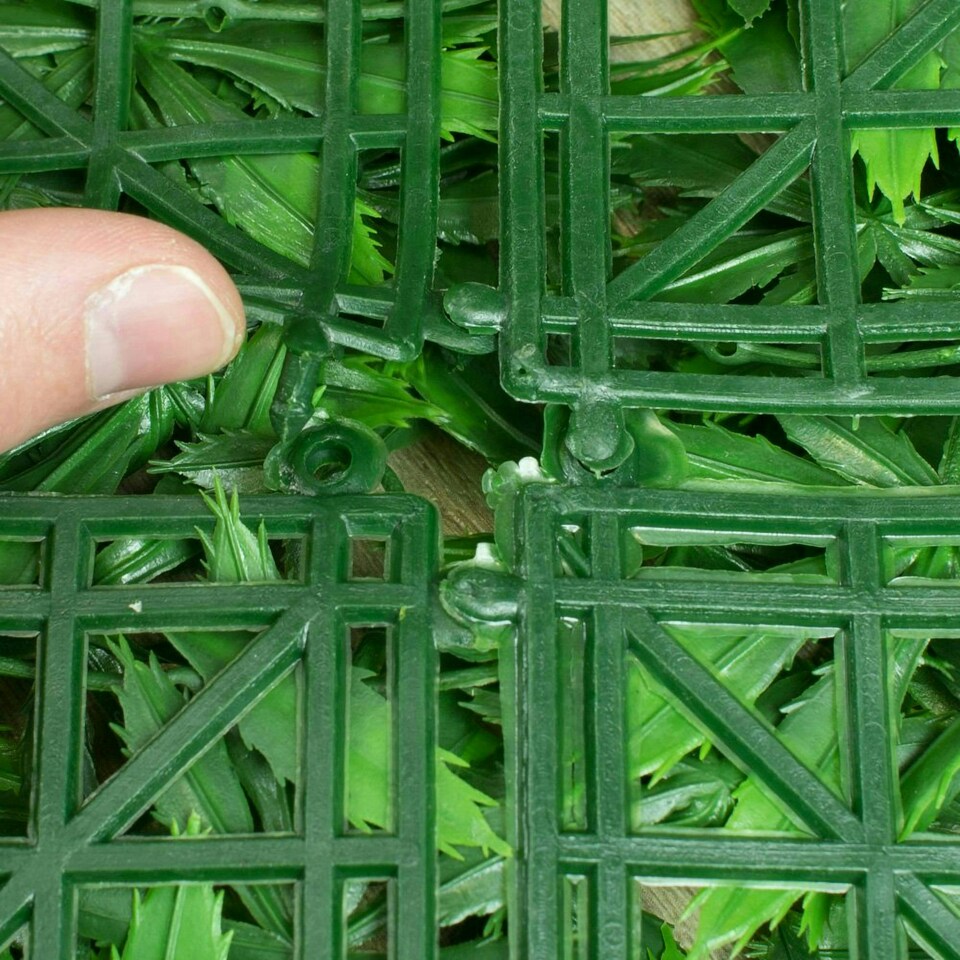 image 1 of Primrose Green Acer Artificial Patio Outdoor Hedge Panel 50cm x 50cm