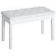 image 1 of HOMCOM Classic Piano Bench Padded Seat Wooden Makeup Stool, White