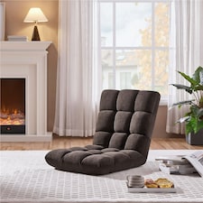 Yaheetech Lazy Sleeper Recliner with 14 Adjustable Positions and Backrest Brown