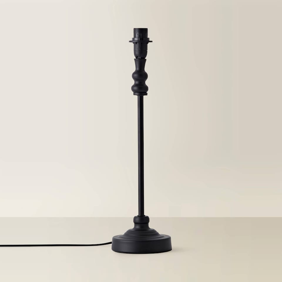 image 1 of ValueLights Maggie Black Candlestick Table Lamp Base | Black