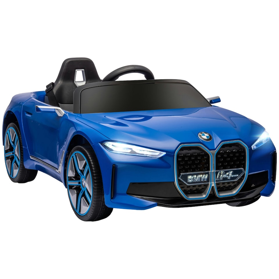 image 1 of HOMCOM BMW i4 Licensed 12V Kids Electric Ride-On Car w/ Remote Control - Blue