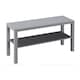 image 1 of URBNLIVING 2 Tier TV Bench Entertainment Media Stand 90cm | Multi | Grey | 1