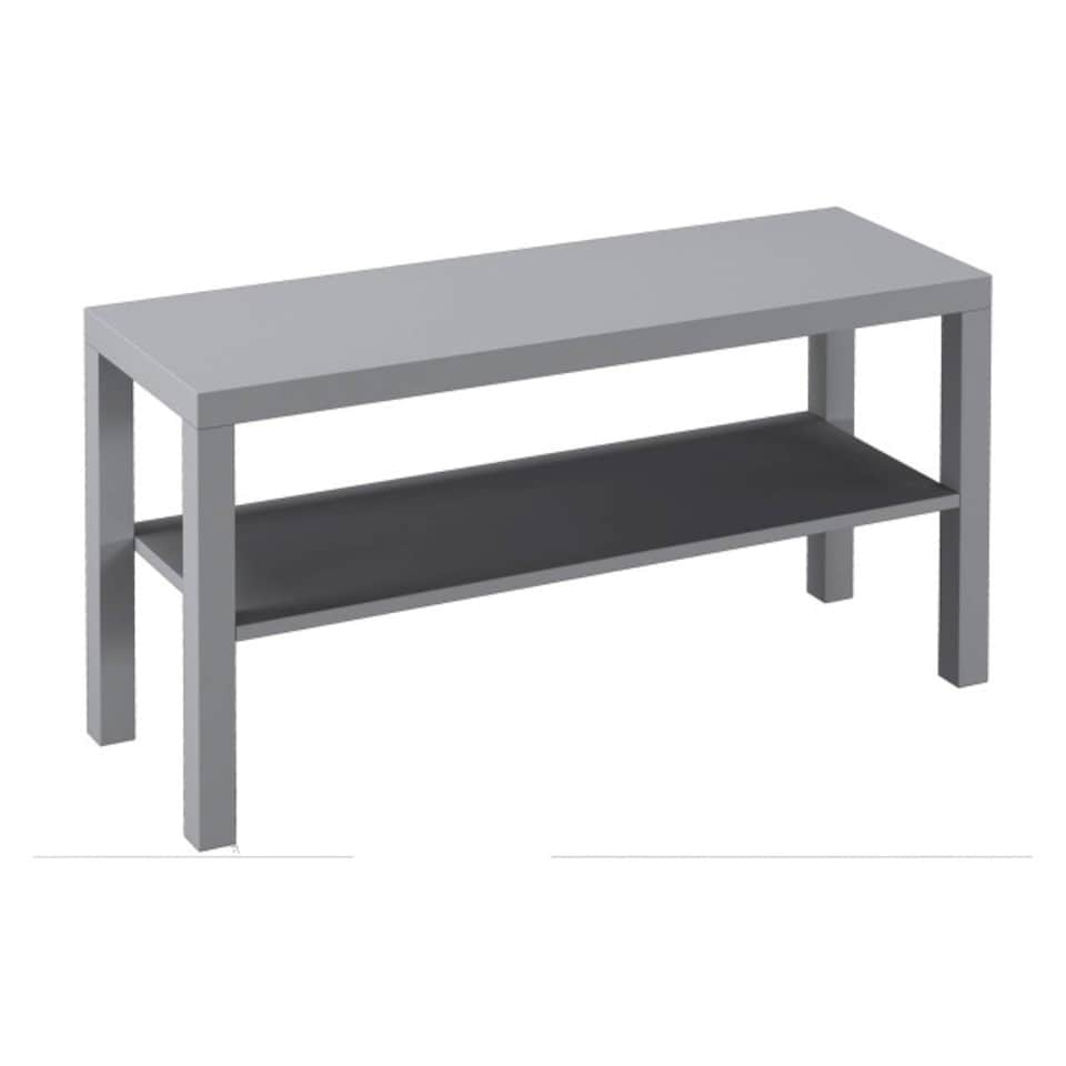 image 1 of URBNLIVING 2 Tier TV Bench Entertainment Media Stand 90cm | Multi | Grey | 1